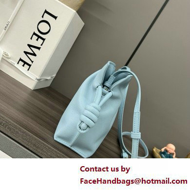 loewe Mini Flamenco clutch in nappa calfskin sky blue 2023