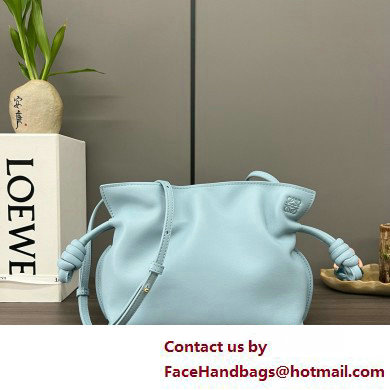 loewe Mini Flamenco clutch in nappa calfskin sky blue 2023