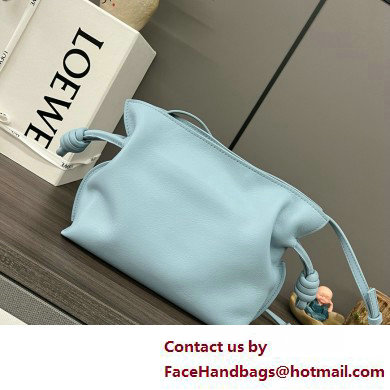 loewe Mini Flamenco clutch in nappa calfskin sky blue 2023