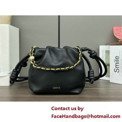 loewe Mini flamenco purse bag in mellow nappa lambskin BLACK 2025