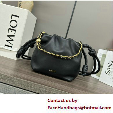 loewe Mini flamenco purse bag in mellow nappa lambskin BLACK 2025