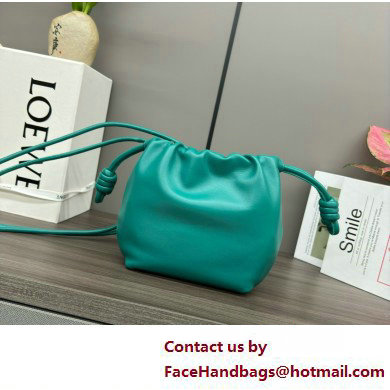 loewe Mini flamenco purse bag in mellow nappa lambskin Emerald Green 2025