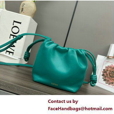 loewe Mini flamenco purse in mellow nappa lambskin 262333 Emerald Green 2025