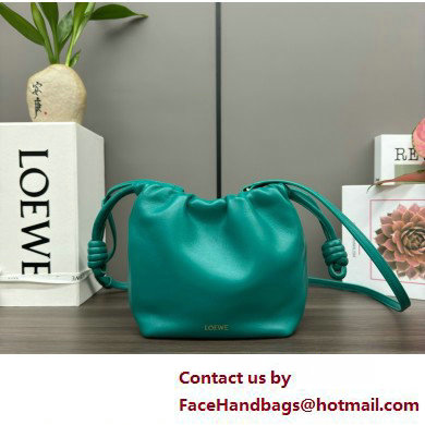 loewe Mini flamenco purse in mellow nappa lambskin 262333 Emerald Green 2025