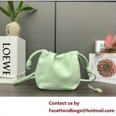 loewe Mini flamenco purse in mellow nappa lambskin 262333 mint green 2025