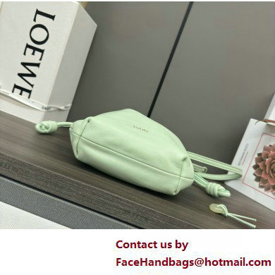 loewe Mini flamenco purse in mellow nappa lambskin 262333 mint green 2025