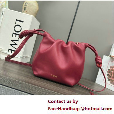 loewe Mini flamenco purse in mellow nappa lambskin 262333 red 2025 - Click Image to Close