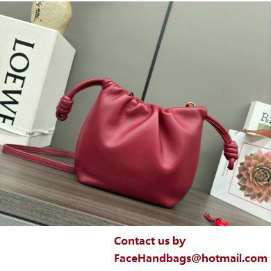 loewe Mini flamenco purse in mellow nappa lambskin 262333 red 2025