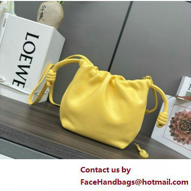 loewe Mini flamenco purse in mellow nappa lambskin 262333 yellow 2025