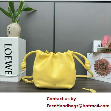 loewe Mini flamenco purse in mellow nappa lambskin 262333 yellow 2025