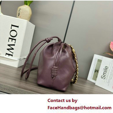 loewe flamenco purse in mellow nappa lambskin 012403 dark burgundy 2025 - Click Image to Close