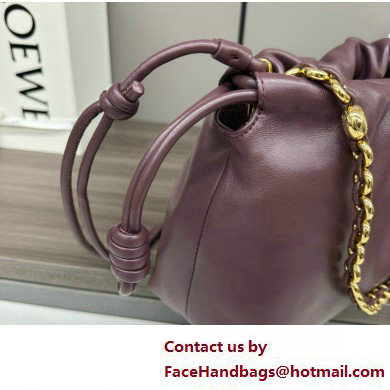 loewe flamenco purse in mellow nappa lambskin 012403 dark burgundy 2025