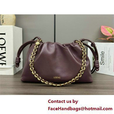 loewe flamenco purse in mellow nappa lambskin 012403 dark burgundy 2025