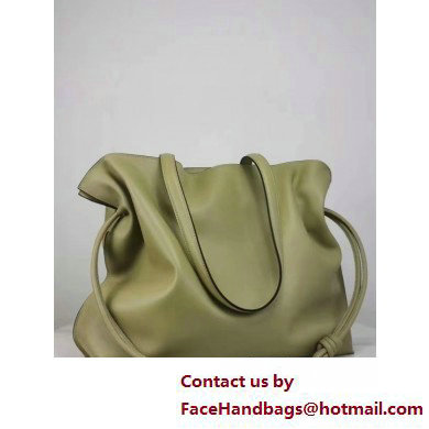 loewe large Flamenco clutch in nappa calfskin Clay Green 2025