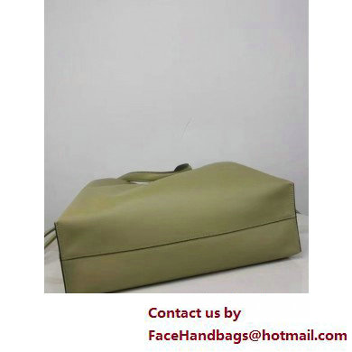 loewe large Flamenco clutch in nappa calfskin Clay Green 2025