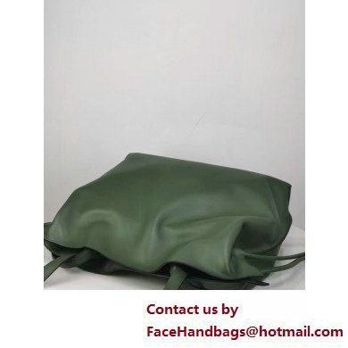 loewe large Flamenco clutch in nappa calfskin dark green 2025