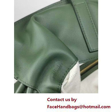 loewe large Flamenco clutch in nappa calfskin dark green 2025