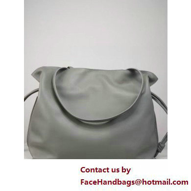 loewe large Flamenco clutch in nappa calfskin pearl gray 2025