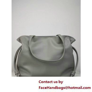 loewe large Flamenco clutch in nappa calfskin pearl gray 2025