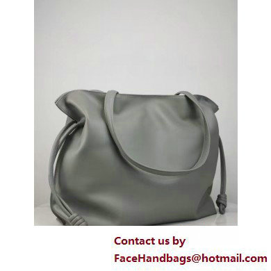 loewe large Flamenco clutch in nappa calfskin pearl gray 2025