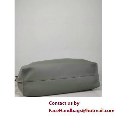 loewe large Flamenco clutch in nappa calfskin pearl gray 2025