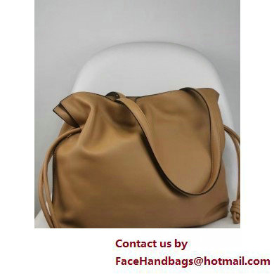 loewe large Flamenco clutch in nappa calfskin tan 2025