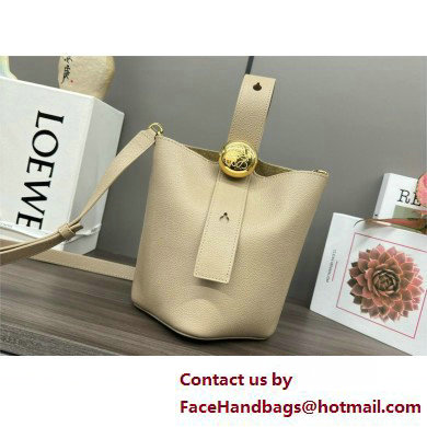 loewe mini Pebble Bucket bag in soft grained calfskin sand 2025 - Click Image to Close