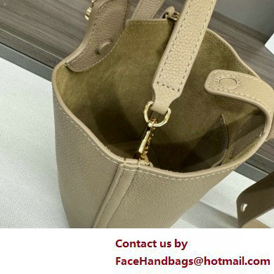 loewe mini Pebble Bucket bag in soft grained calfskin sand 2025