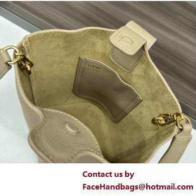 loewe mini Pebble Bucket bag in soft grained calfskin sand 2025