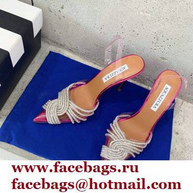 Aquazzura Heel 10cm PVC Gatsby Sling Slingback Pumps Fuchsia 2022