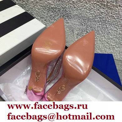 Aquazzura Heel 10cm PVC Seduction Crystal Pumps Pink 2022