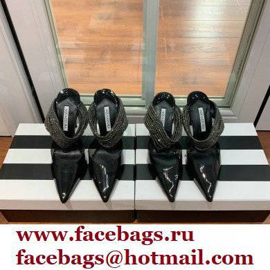 Aquazzura Heel 8.5cm/10cm PVC Instinct Crystal Mules Black 2022