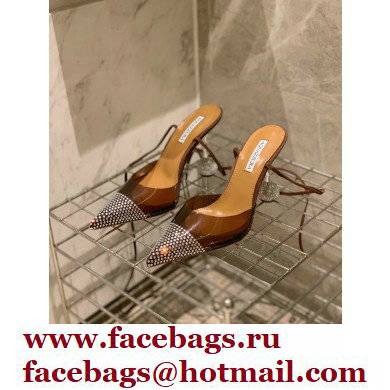 Aquazzura Heel 8.5cm PVC Nights Pumps Coffee 2022