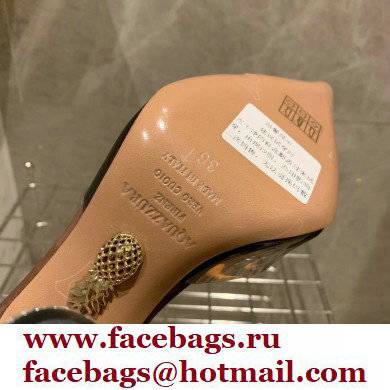 Aquazzura Heel 8.5cm PVC Nights Pumps Coffee 2022