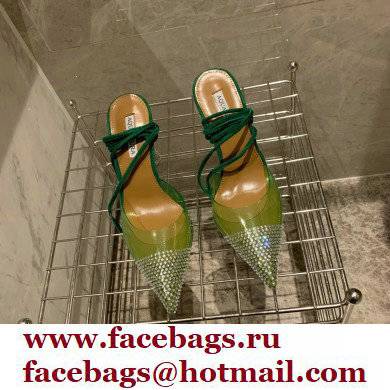 Aquazzura Heel 8.5cm PVC Nights Pumps Green 2022