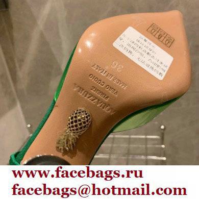 Aquazzura Heel 8.5cm PVC Nights Pumps Green 2022