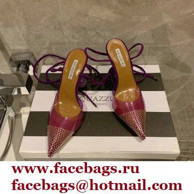 Aquazzura Heel 8.5cm PVC Nights Pumps Purple 2022