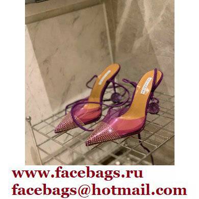 Aquazzura Heel 8.5cm PVC Nights Pumps Purple 2022