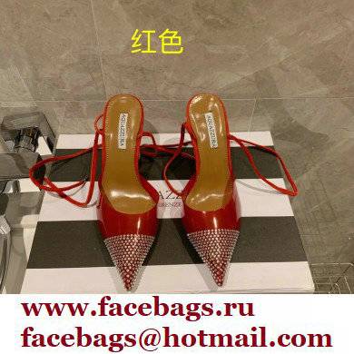 Aquazzura Heel 8.5cm PVC Nights Pumps Red 2022