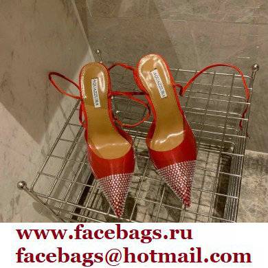 Aquazzura Heel 8.5cm PVC Nights Pumps Red 2022