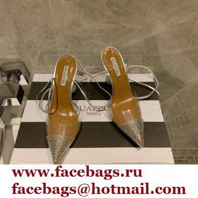 Aquazzura Heel 8.5cm PVC Nights Pumps Silver 2022