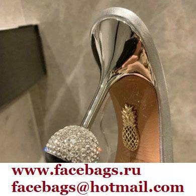 Aquazzura Heel 8.5cm PVC Nights Pumps Silver 2022