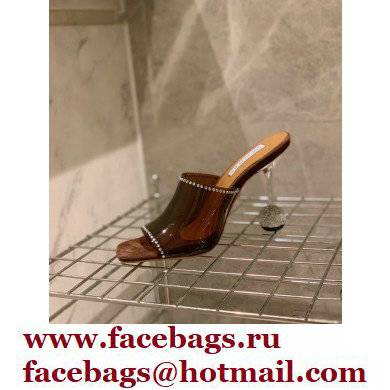 Aquazzura Heel 8.5cm PVC Secrets Mules Coffee 2022