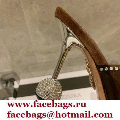 Aquazzura Heel 8.5cm PVC Secrets Mules Coffee 2022