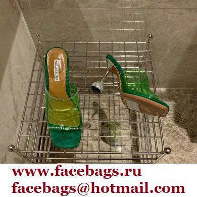 Aquazzura Heel 8.5cm PVC Secrets Mules Green 2022