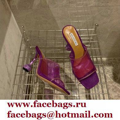 Aquazzura Heel 8.5cm PVC Secrets Mules Purple 2022