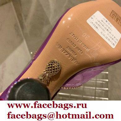 Aquazzura Heel 8.5cm PVC Secrets Mules Purple 2022