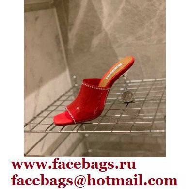 Aquazzura Heel 8.5cm PVC Secrets Mules Red 2022