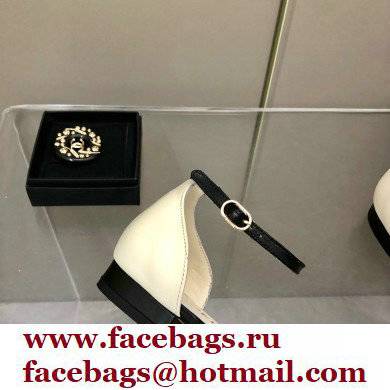 Chanel Lambskin Open Shoes G38959 White 2022