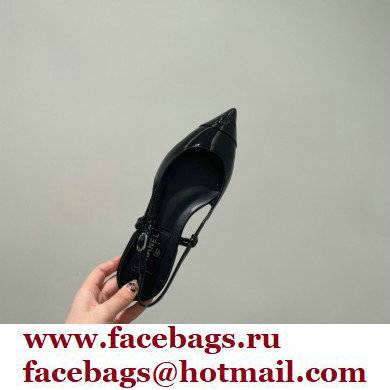 Chanel Open Shoes G38731 Patent Black 2022